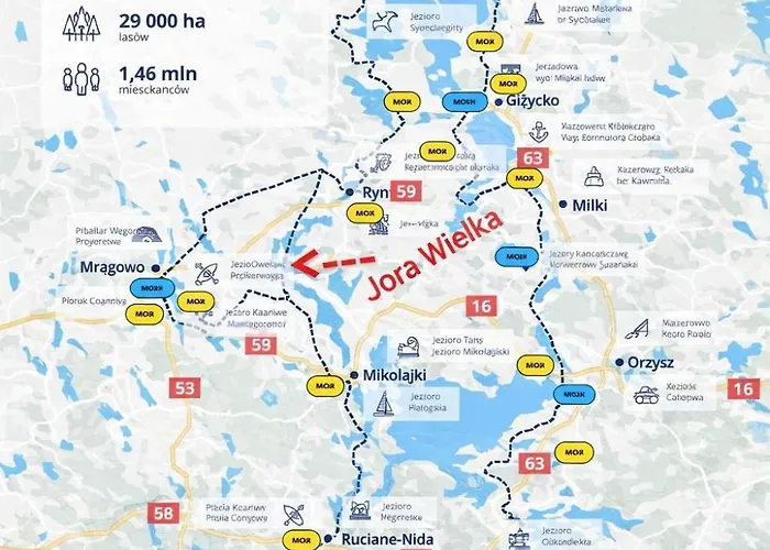 Semesterbostad Holenderski Mazury 100 Metrow Do Szlaku Wielkich Jezior Jora Wielka